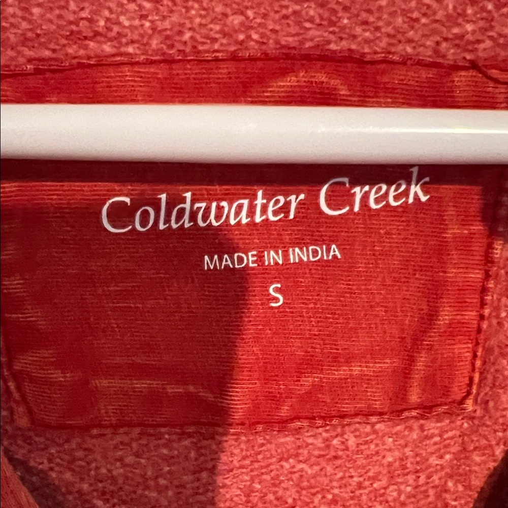 Coldwater Creek Vibrant hooded Red/orange Robe/dress - Picture 2 of 2